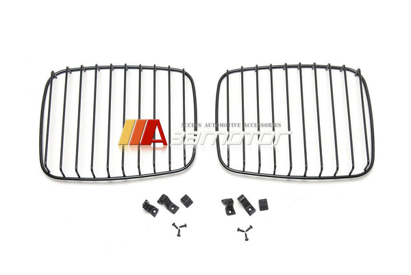 Front Headlight Protection Guard Grilles Set Black fit for 2020-2023 Mercedes W464 G-Wagon