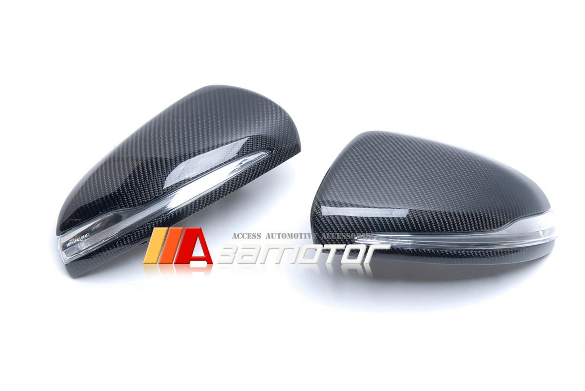 Replacement Carbon Fiber Side Door LED Mirror Covers fit for Mercedes W205 C-Class/ W213 E-Class/ W222 S-Class