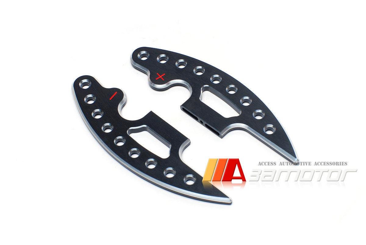 Extended DCT Black Shifter Paddles Set w/ Machined Hole fit for BMW E90 M3 / E92 M3 / E93 M3 / E70 X5M / E71 X6M