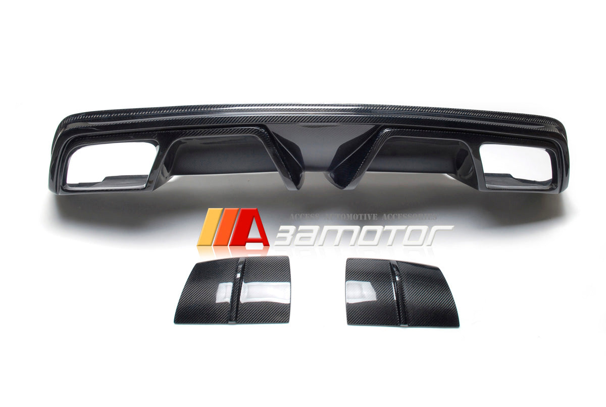 Carbon Fiber P Rear Bumper Diffuser Quad fit for 2014-2018 Mercedes W117 / C117 CLA Class AMG & CLA45