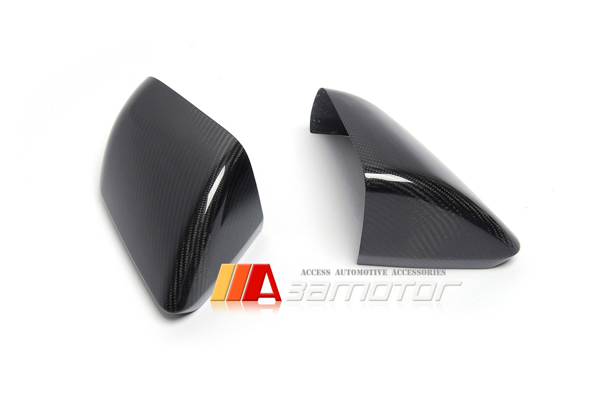 Carbon Fiber Side Mirror Cap Covers Set fit for 2015-2017 Ford Mustang without LED