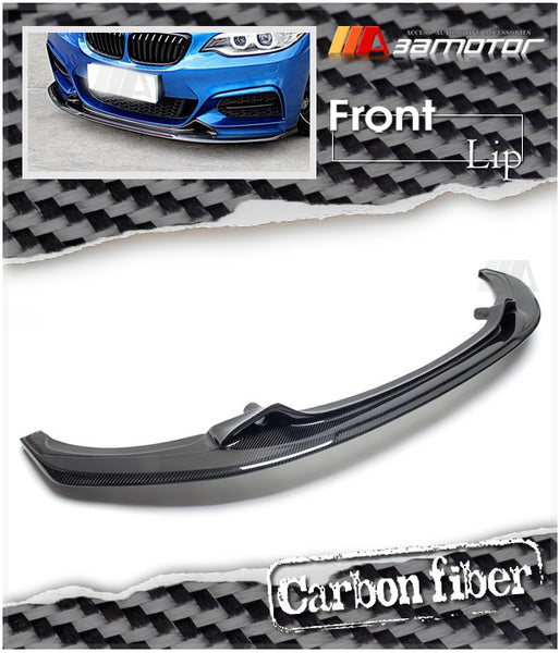 Carbon Fiber Front Bumper Lip Spoiler fit for 2014-2021 BMW F22 / F23 2-Series M Sport