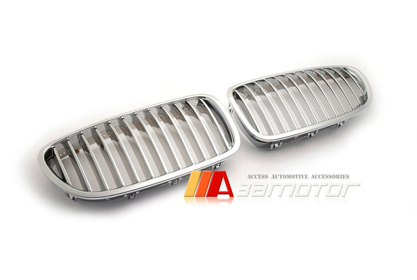 Chrome Front Hood Kidney Grilles Set fit for 2011-2016 BMW F10 / F11 5-Series