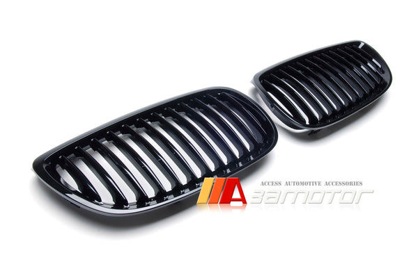 Gloss Black Front Kidney Grilles fit for 2007-2010 BMW E92 / E93 Pre-LCI 3-Series & 2007-2013 E92 M3 Coupe