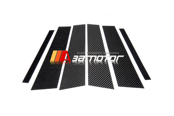 Carbon Fiber Door B Pillar Panel Trim Covers 6PCS Set fit for 2011-2019 BMW F20 1-Series 5-Door Hatchback