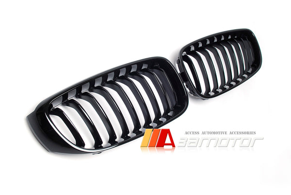 Gloss Black Front Kidney Grilles Set fit for 2014-2016 BMW F34 Pre-LCI 3-Series GT