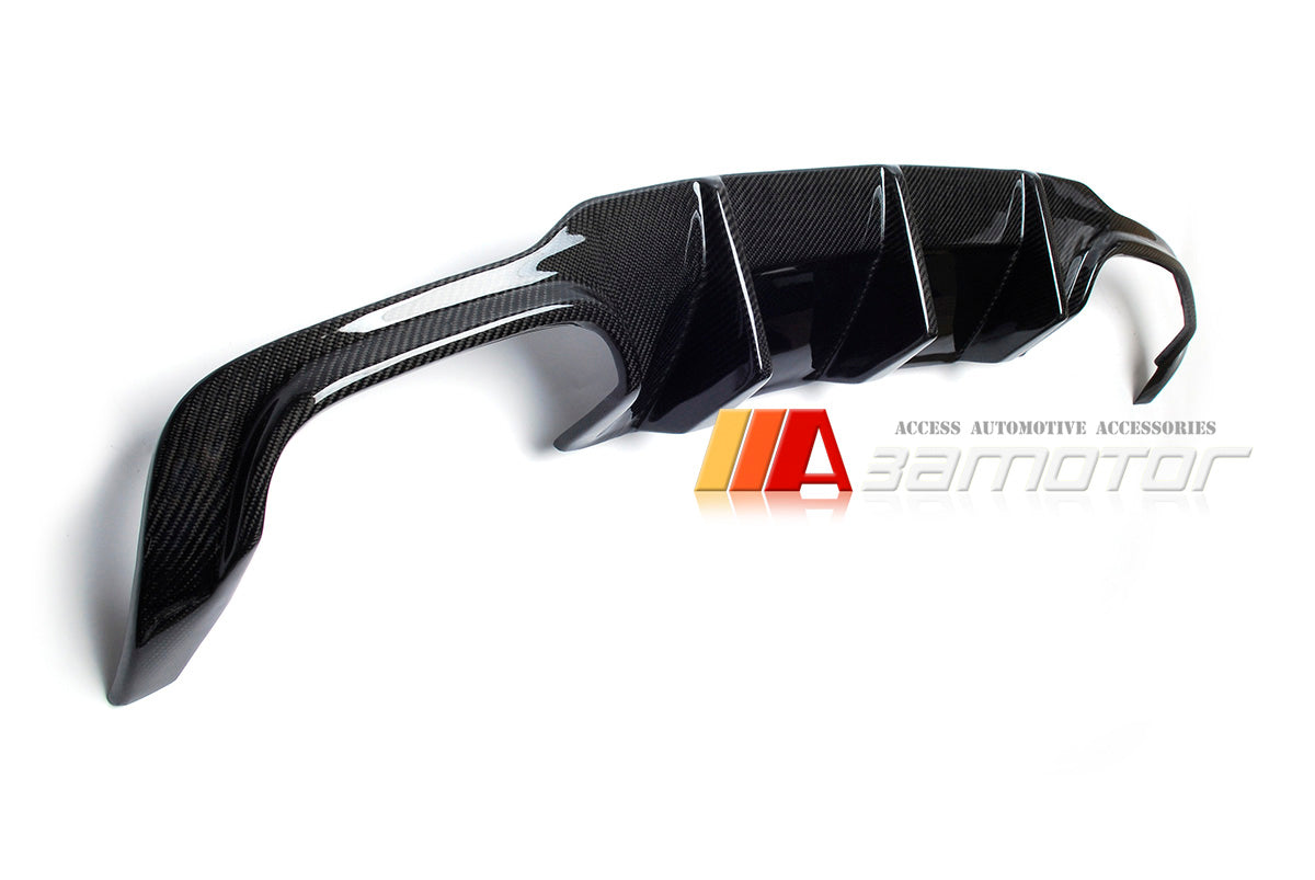 Carbon Fiber Big Fin Rear Bumper Diffuser fit for 2012-2015 Mercedes W204 C63 Facelift AMG