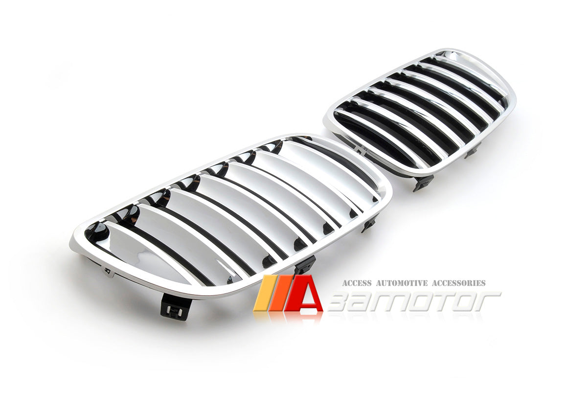 Front Chrome Kidney Grilles Backing Black fit for 2007-2010 BMW E83 LCI X3 SUV