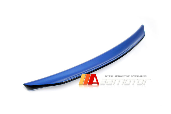 Painted WR Blue Duckbill Trunk Spoiler Wing with Carbon Strip fit for 2015-2020 Subaru Impreza WRX / STI
