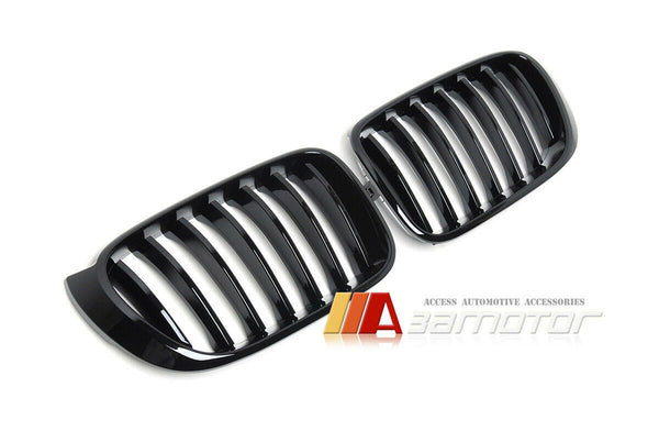 Gloss Black Front Kidney Grilles Set fit for 2014-2017 BMW F25 LCI X3 / F26 X4