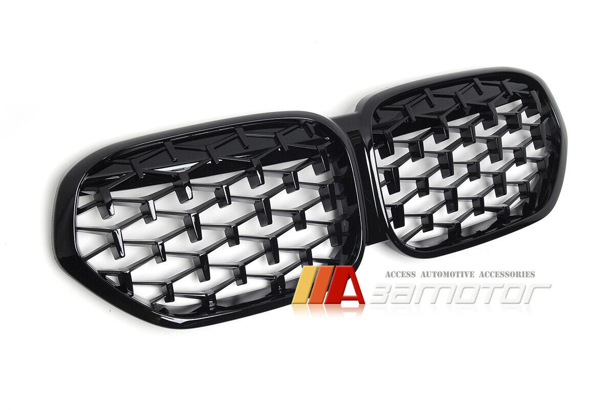 All Gloss Black Diamonds Front Grille fit for 2019-2022 BMW F48 LCI X1 SUV