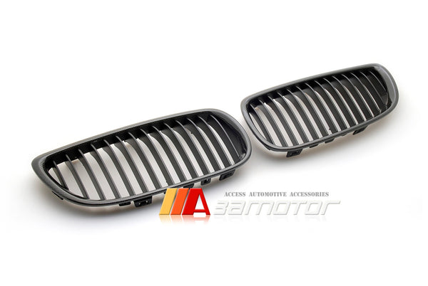 Carbon Fiber Front Kidney Grilles fit for 2007-2010 BMW E92 / E93 Pre-LCI 3-Series & 2008-2013 E92 M3 Coupe