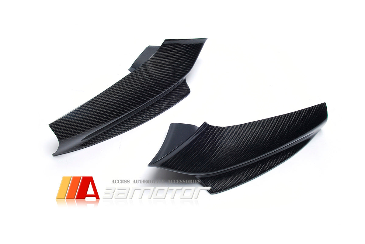 Carbon Fiber P Front Bumper Lip Splitters fit for 2011-2016 BMW F10 / F11 5-Series M Sport Package
