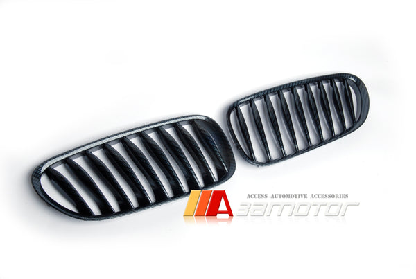 Carbon Look (Hydro Dipped) Front Kidney Grilles fit for 2003-2008 BMW E85 / E86 Z4 Z4M
