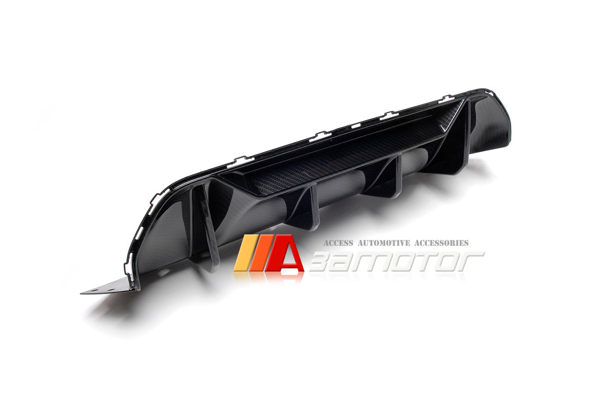Carbon Look (Hydro Dipped) P Rear Bumper Diffuser fit for 2018-2021 BMW F90 M5