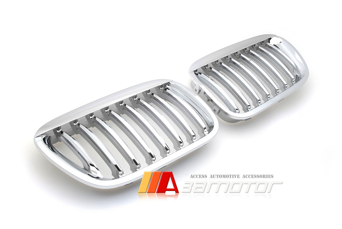 Front Chrome Kidney Grilles Backing Silver fit for 1999-2002 BMW E53 Pre-LCI X5