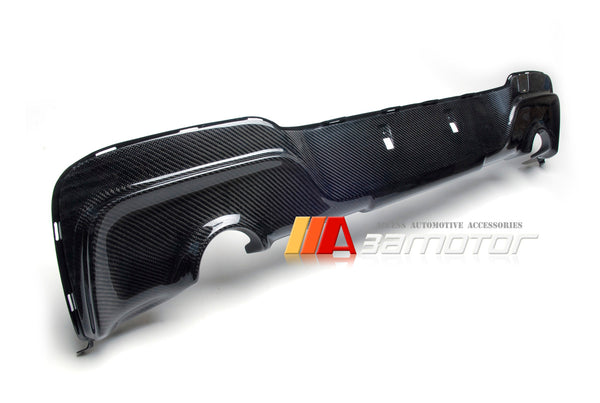 Carbon Fiber 3D Rear Bumper Diffuser Dual fit for 2012-2014 BMW F20 Pre-LCI 1-Series M Sport
