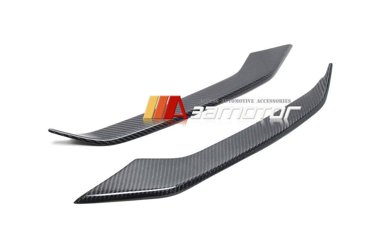 Carbon Fiber Front Bumper Fog Frame Trim Covers Set fit for 2021-2022 G30 / G31 LCI M Sport