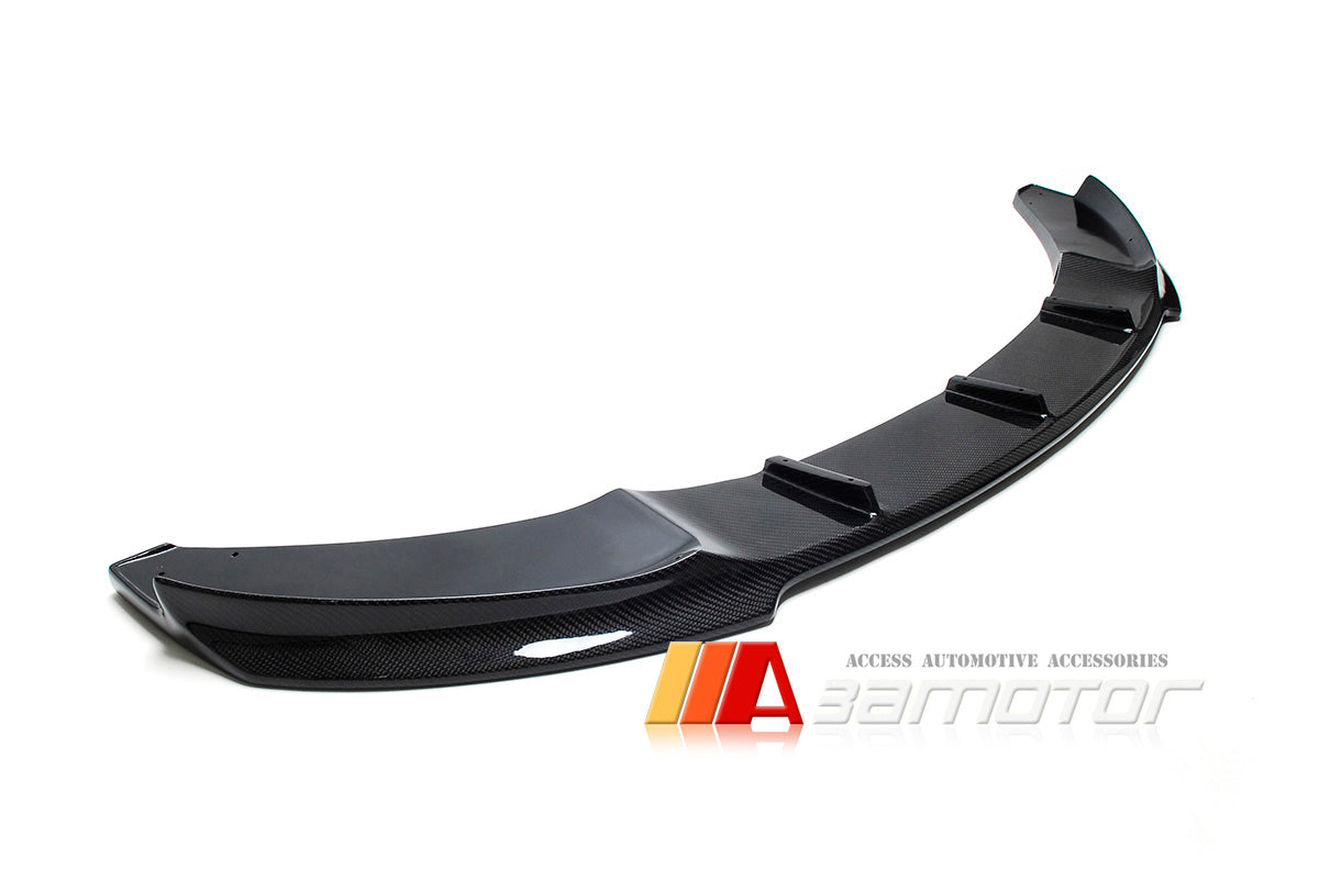 Carbon Fiber V Front Bumper Lip Spoiler fit for 2014-2019 BMW F32 / F33 / F36 4-Series M Sport