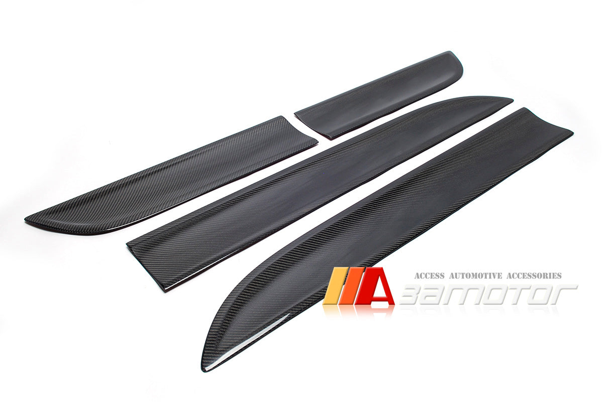 Carbon Fiber Door Panel Trims Side Blades Set fit for 2014-2020 Porsche Macan 95B