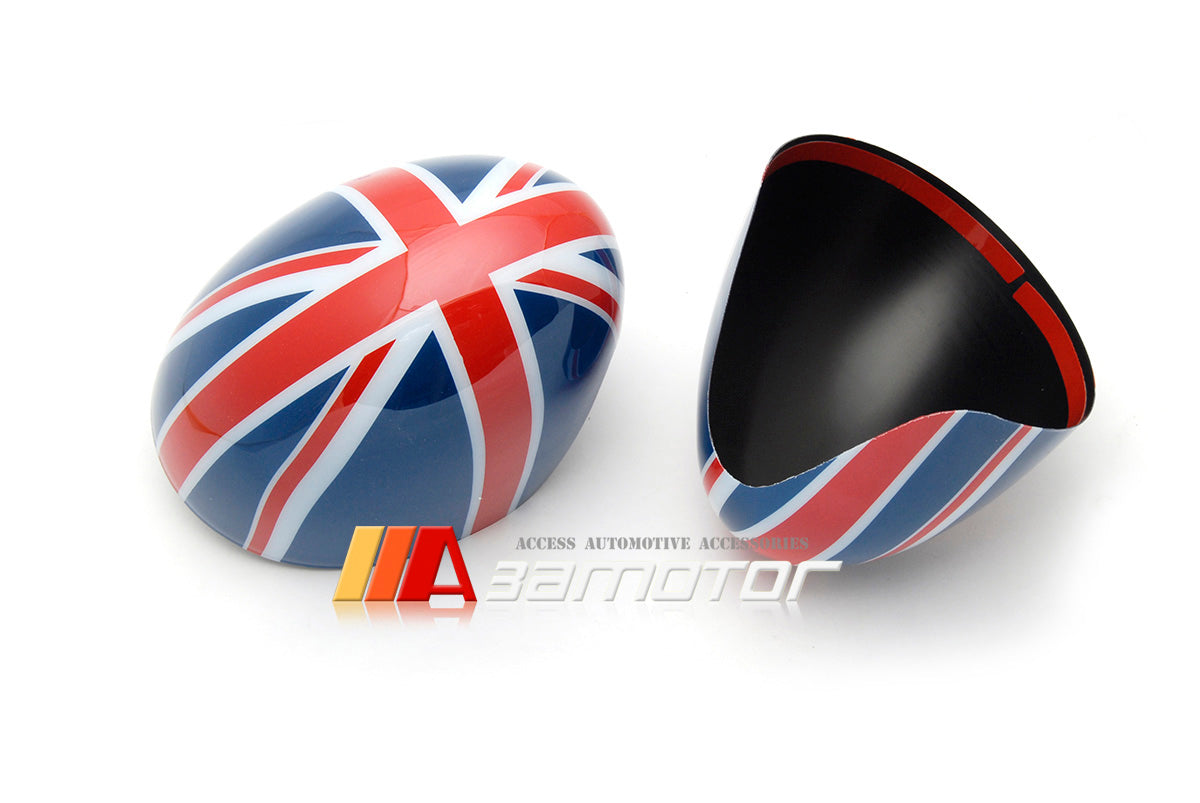 Red Union Jack UK Flag Side View Mirror Cover Cap Set fit for 2014-2018 Mini Cooper F55 F56