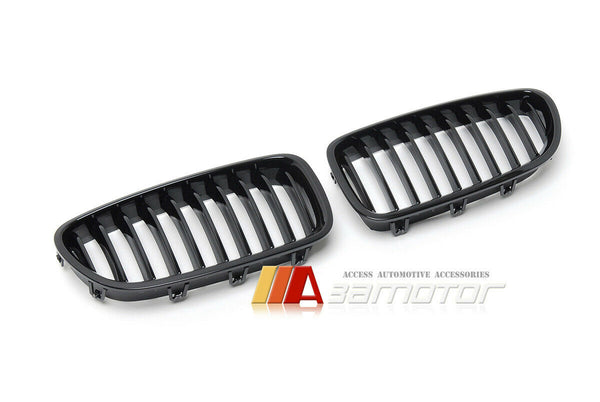 Gloss Black Front Kidney Grilles Set fit for 2011-2016 BMW F10 / F11 5-Series