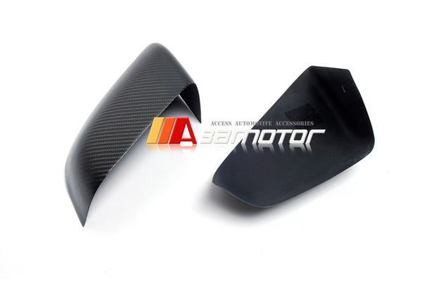 Matte Carbon Fiber Side Mirror Cap Covers Set fit for 2012-2020 Tesla Model S