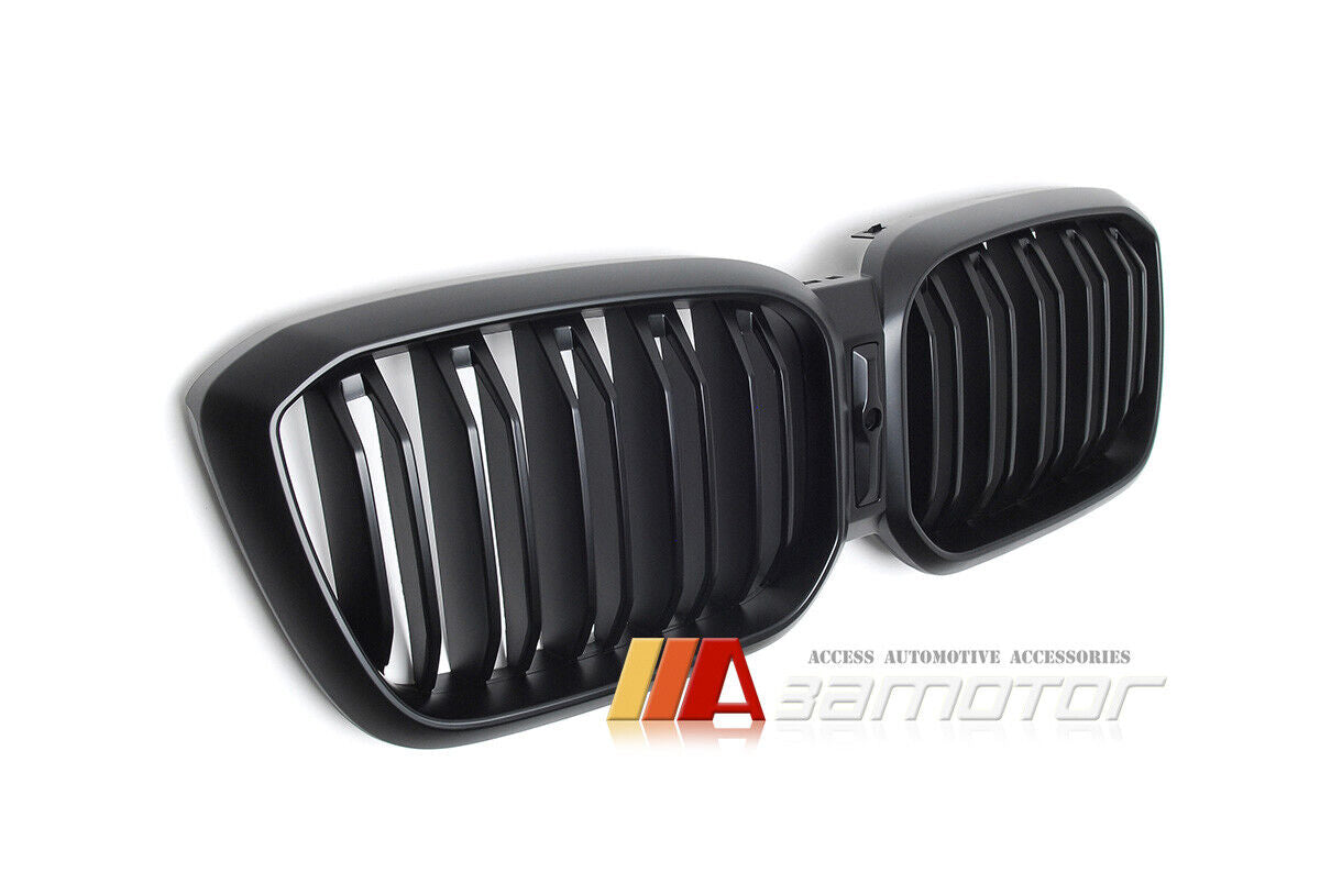 Matte Black Dual Slat Front Kidney Grille fit for 2022-2023 BMW G01 X3 / G02 X4 LCI