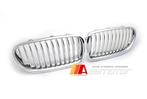 Chrome Front Hood Kidney Grilles Set fit for 2011-2016 BMW F10 / F11 5-Series