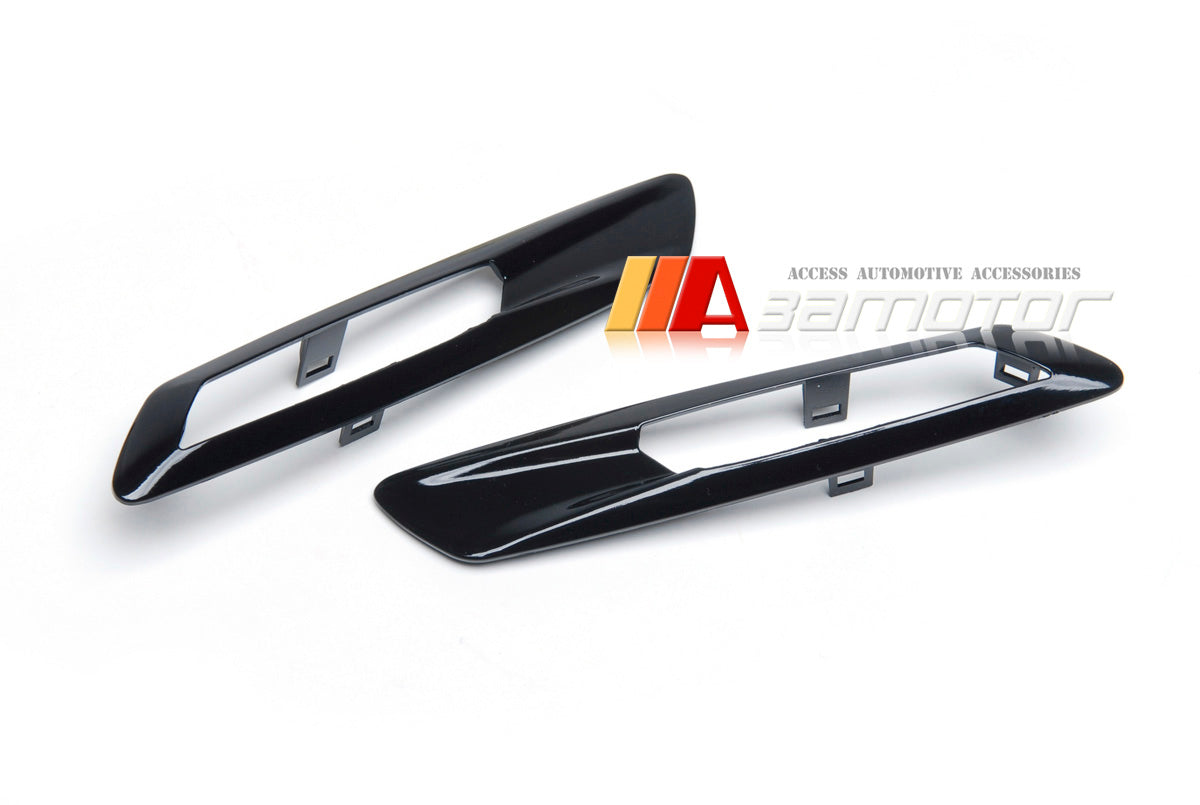 Gloss Black Fender Side Light Marker Trim Covers Set fit for 2011-2013 BMW F10 / F11 Pre-LCI 5-Series