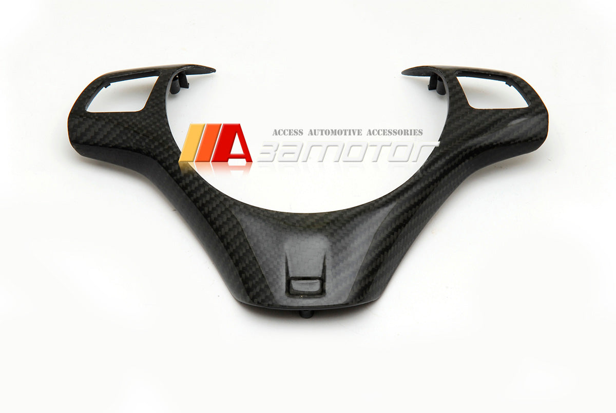 Replacement Carbon Fiber Front Steering Wheel Trim Cover fit for 2008-2013 BMW E90 M3 / E92 M3 / E93 M3