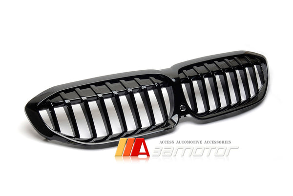 Front Hood Shadowline Gloss Black Kidney Grille fit for 2019-2021 BMW G20 / G21 3-Series