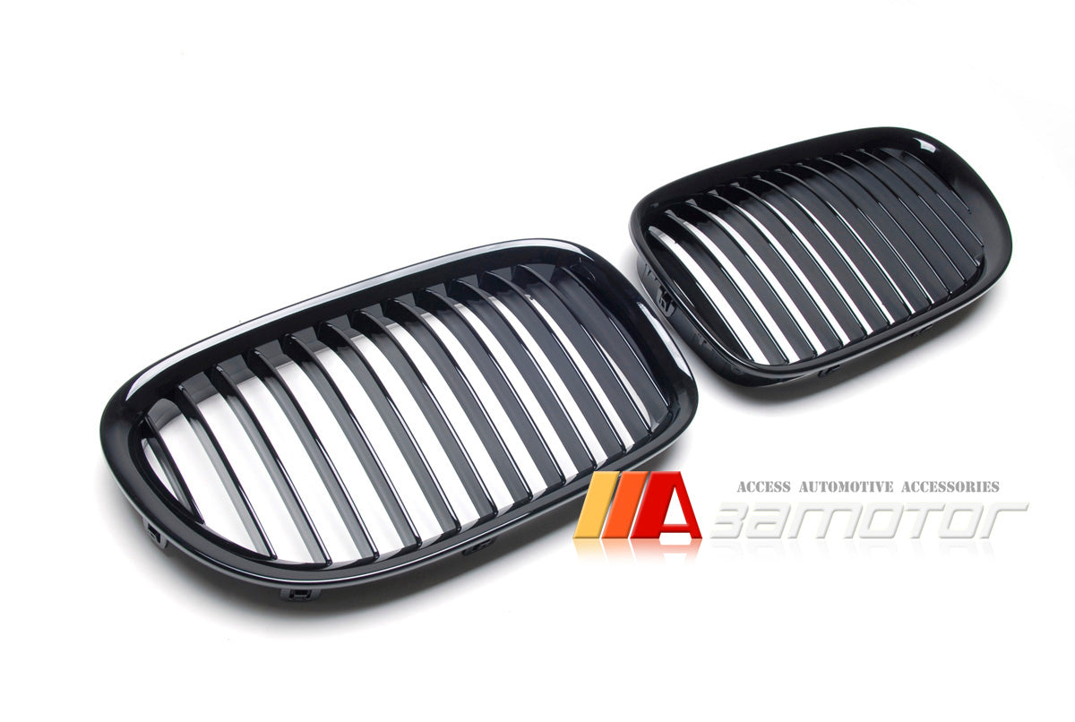 Gloss Black Front Kidney Grilles Set fit for 2009-2015 BMW F01 / F02 7-Series