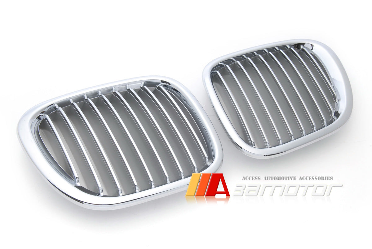 Front Chrome Kidney Grilles Backing Silver fit for 1996-2002 Z3 Coupe Roadster