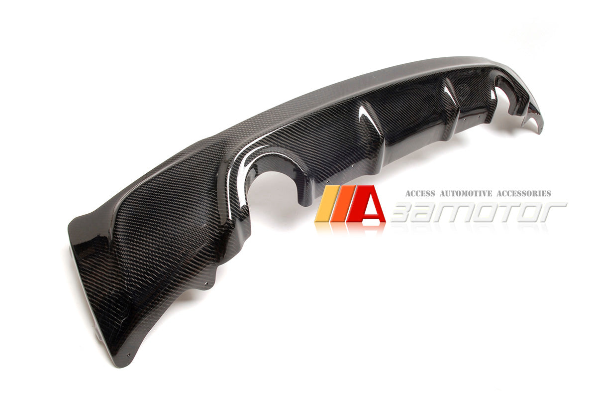 Carbon Fiber 3D Rear Bumper Diffuser Dual fit for 2014-2021 BMW F22 2-Series Coupe M Sport