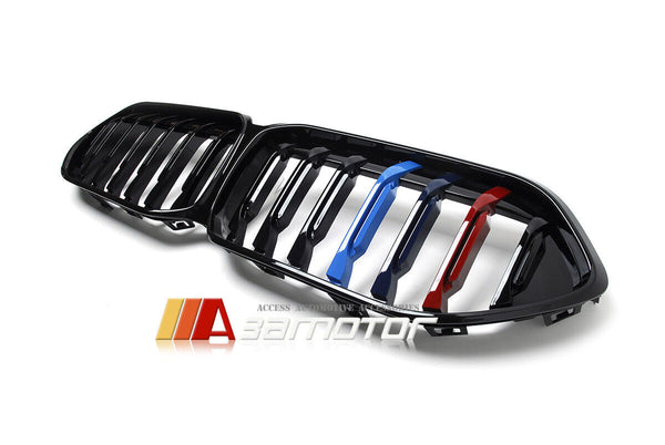 Gloss Black Front Grille w/ M-Color fit for 2020-2023 BMW F44 2-Series Gran Coupe
