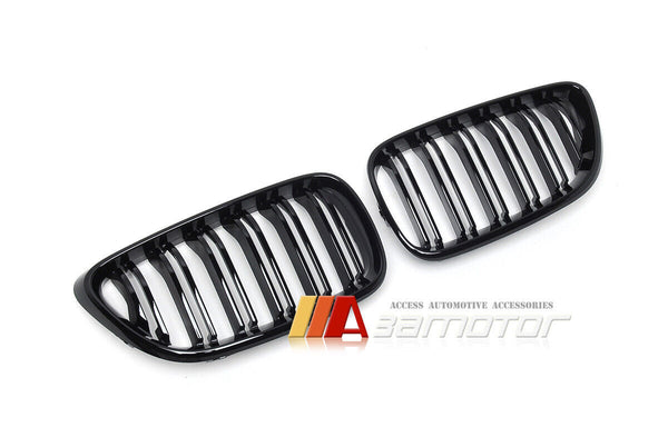 Gloss Black Dual Slat Style Front Grilles fit for 2014-2018 BMW F22 F23 2-Series / F87 M2