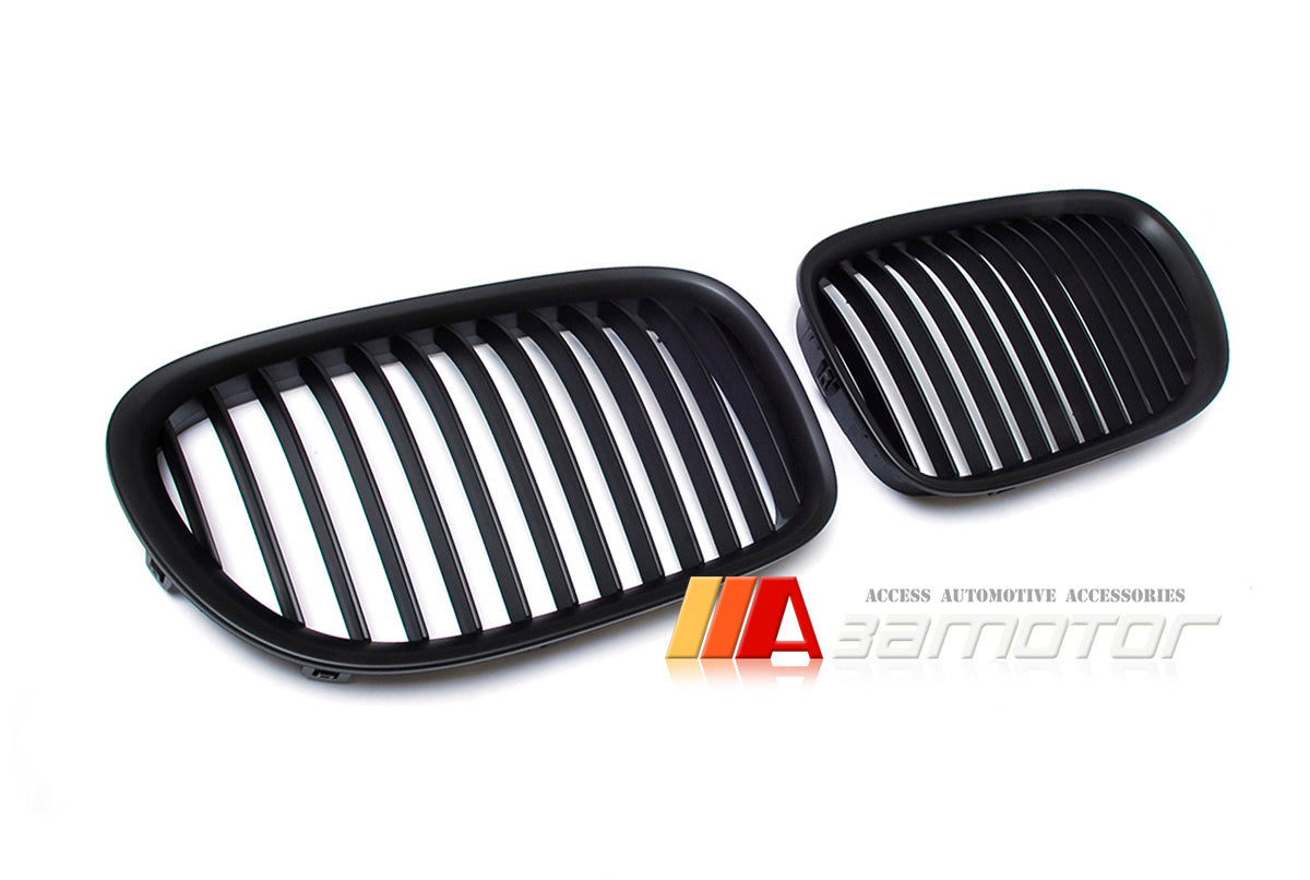 Matte Black Front Kidney Grilles Set fit for 2008-2015 BMW F01 / F02 7-Series