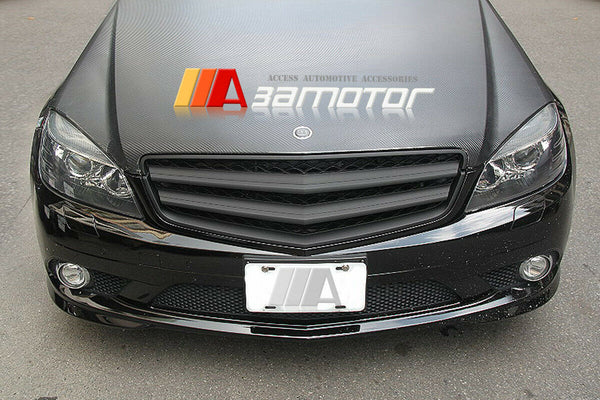 Matte Black Starless Front Grille fit for 2008-2014 Mercedes W204 / S204 C-Class
