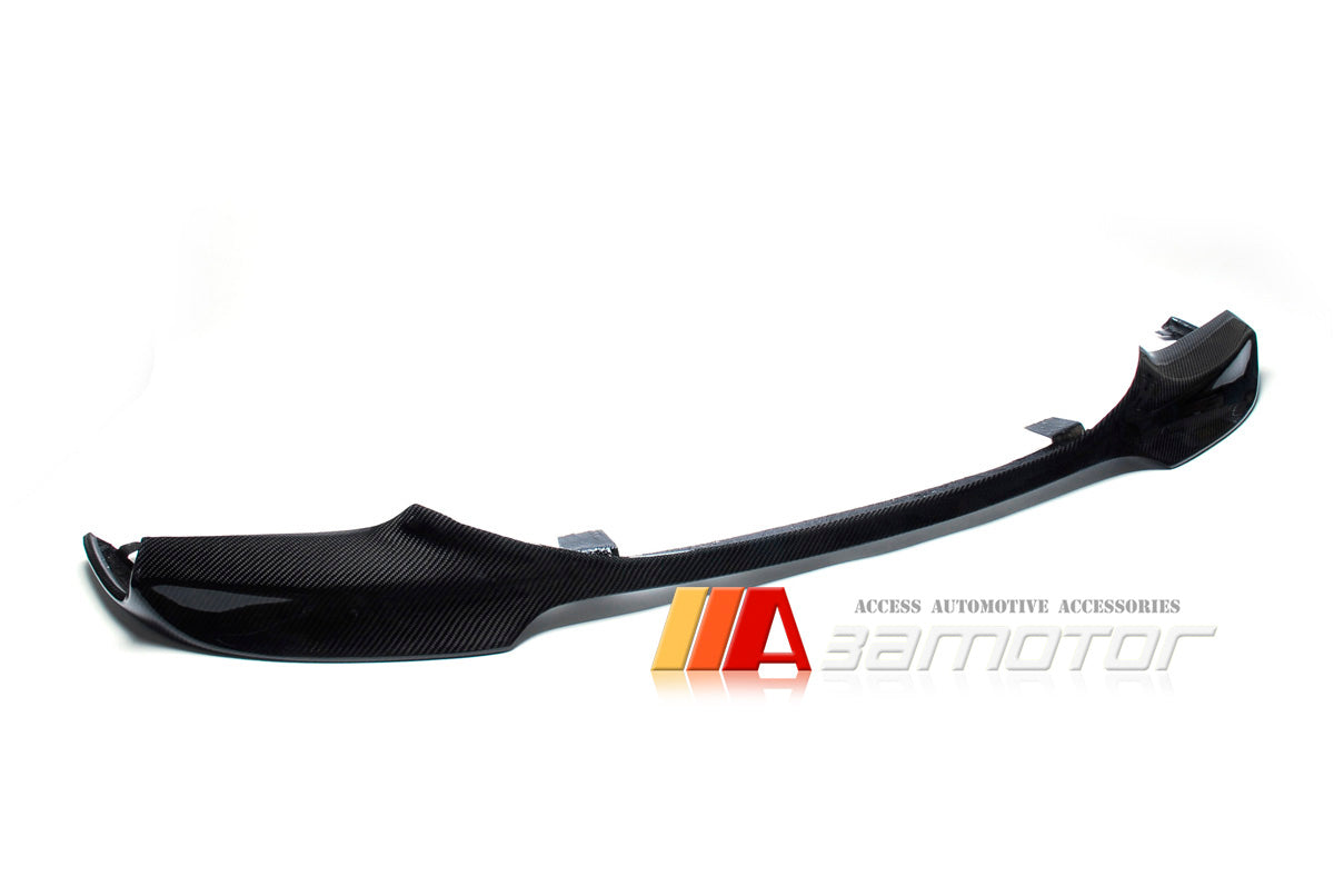 Carbon Fiber V Front Bumper Lip Spoiler fit for 2011-2016 BMW F10 / F11 5-Series M Sport Package