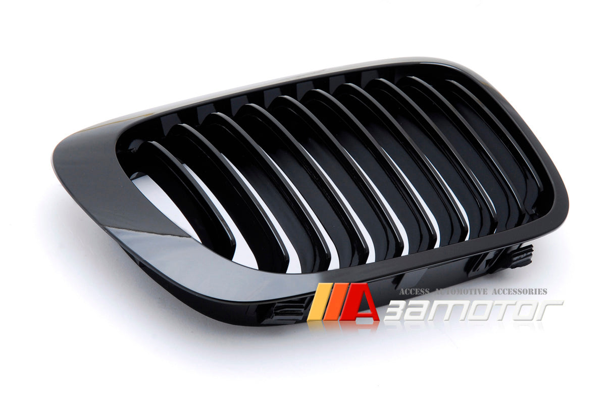 Gloss Black Front Kidney Grilles Set fit for 1999-2002 BMW E46 Pre-LCI 3-Series Coupe / 2001-2006 E46 M3