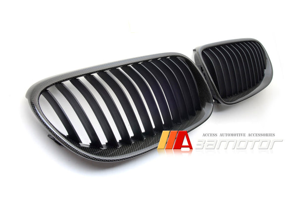 Carbon Fiber Front Kidney Grilles Set fit for 2011-2013 BMW E92 / E93 LCI 3-Series