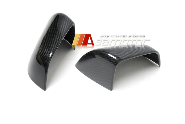 Dry Carbon Fiber Door Side Mirror Trim Covers Set fit for 2017-2023 Tesla Model 3 / Y