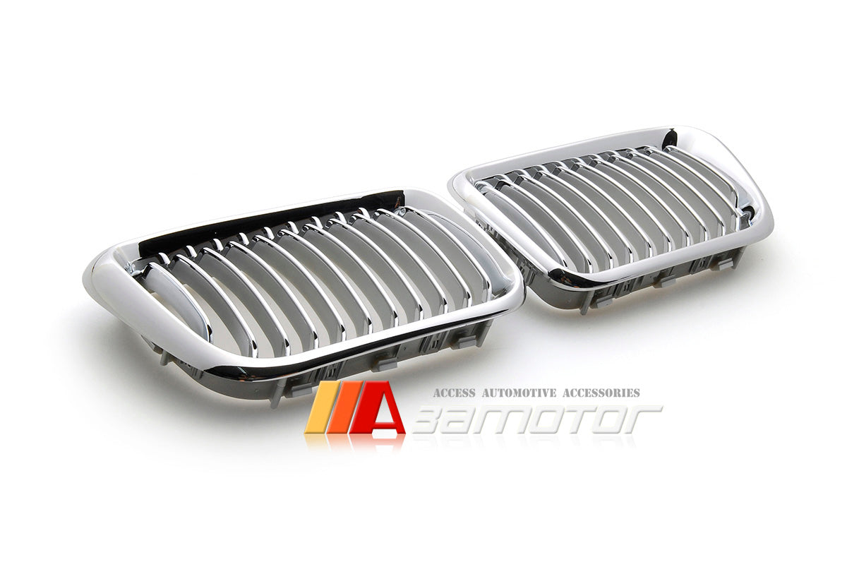Chrome Front Kidney Grilles Backing Silver fit for 1997-1999 BMW E36 LCI 3-Series