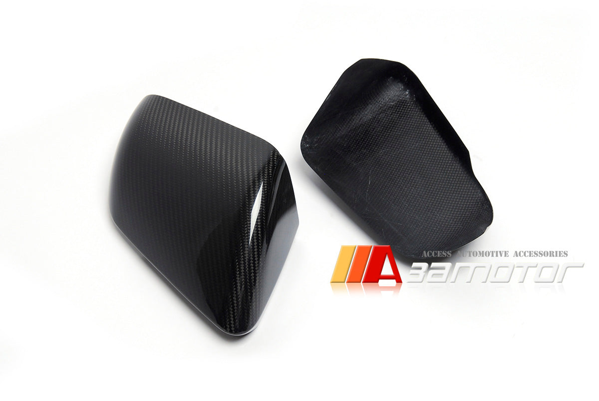 Carbon Fiber Side Mirror Cap Covers Set fit for 2015-2017 Ford Mustang with LED