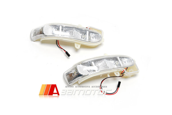 Door Mirror White LED Side Signal Lights Lamps Set fit for Mercedes W203 C-Class / W211 E-Class