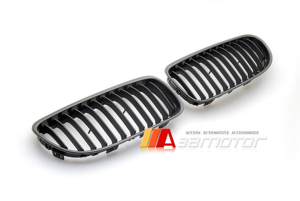 Carbon Fiber Front Kidney Grilles Set fit for 2009-2011 BMW E90 / E91 LCI 3-Series