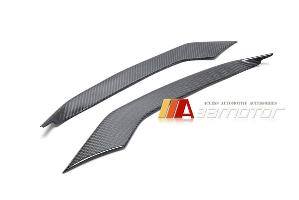 Carbon Fiber Front Bumper Fog Frame Trim Covers Set fit for 2021-2022 G30 / G31 LCI M Sport