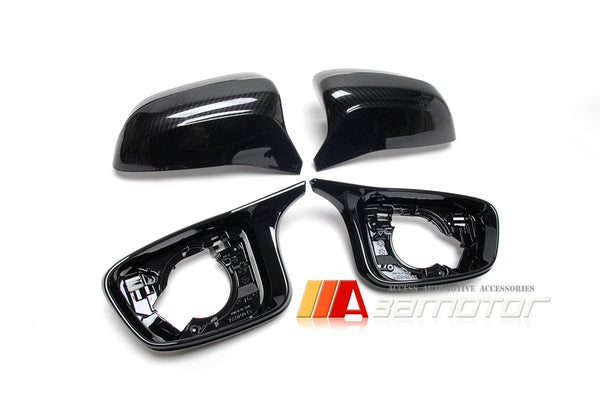 Replacement Carbon Look (Hydro Dipped) Side Door Mirrors fit for 2018-2021 BMW F90 M5