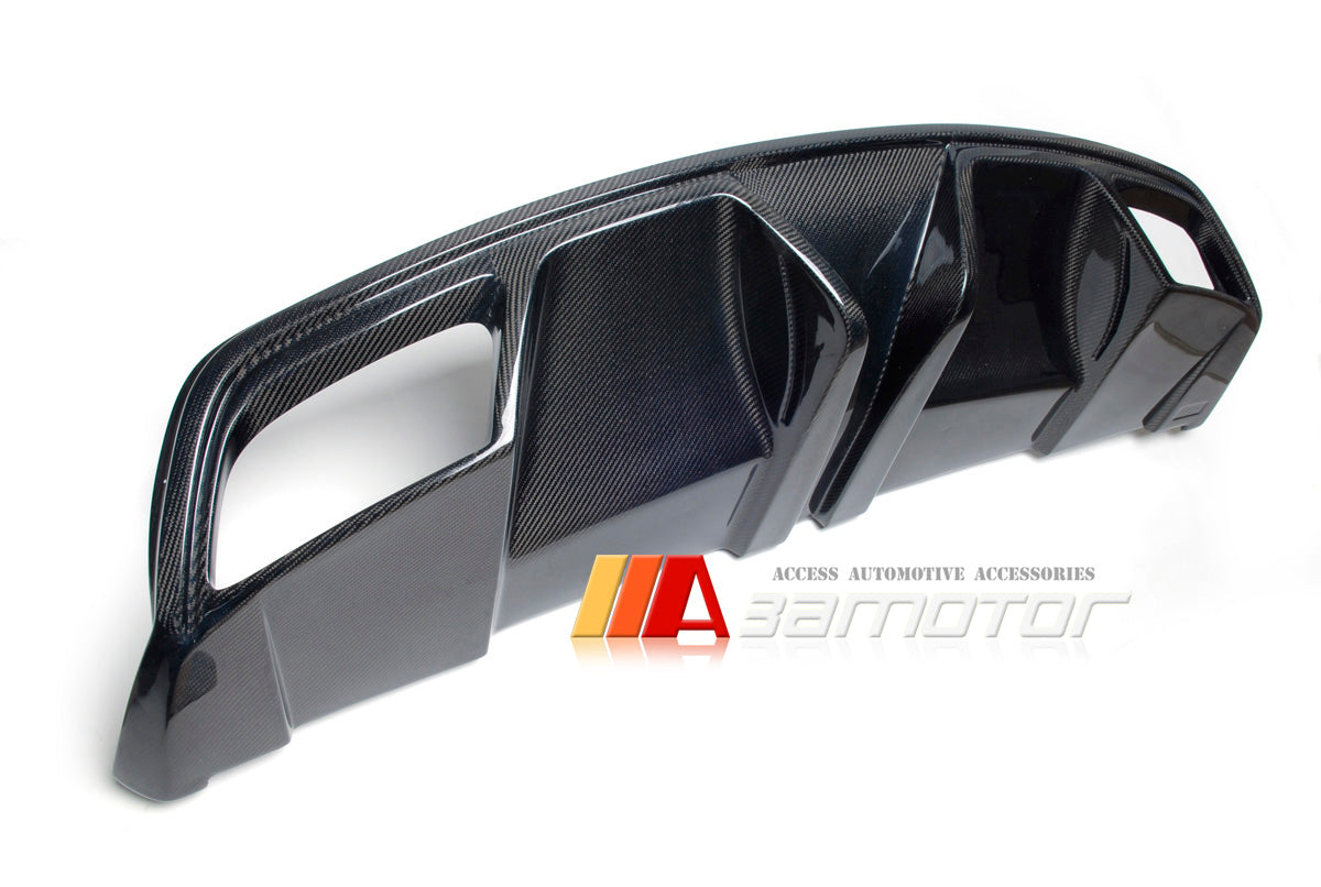 Carbon Fiber P Rear Bumper Diffuser Quad fit for 2014-2018 Mercedes W117 / C117 CLA Class AMG & CLA45